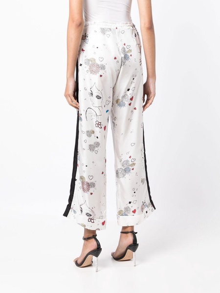 drawstring loose-fit trousers