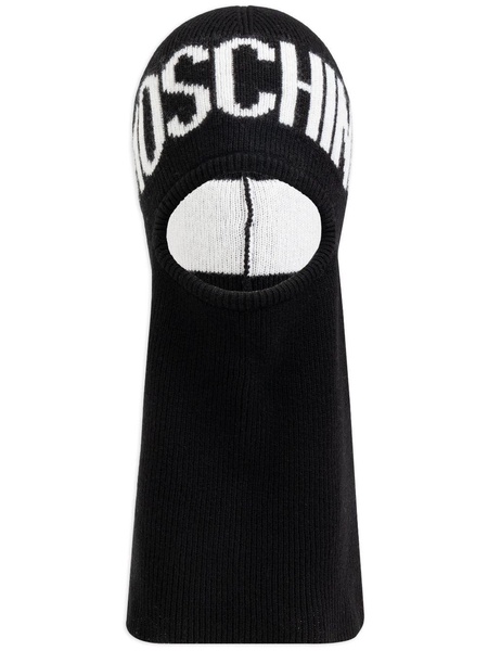 intarsia-knit logo balaclava 