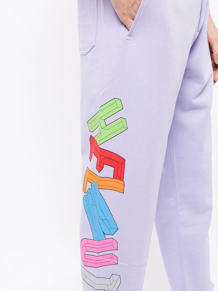 3D logo cotton track pants