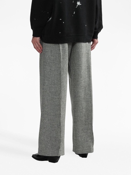 Inverted wool wide-leg trousers