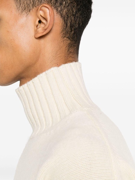 cable-knit-detail sweater