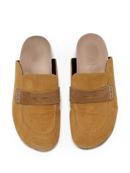 corduroy loafer mules 