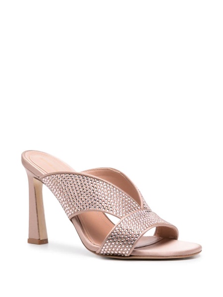 95mm crystal-embellished mules