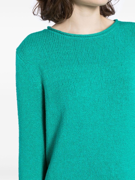 ribbed-knit cotton jumper