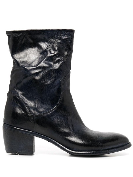 zip-fastening mid-calf boots