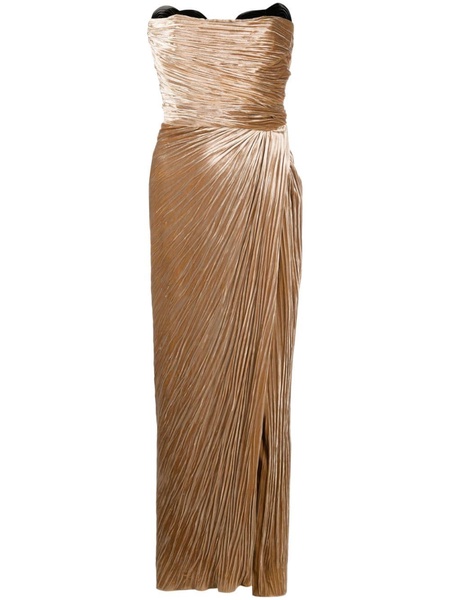 Janette plissé strapless dress