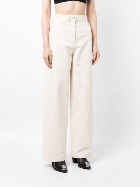 high-rise wide-leg jeans