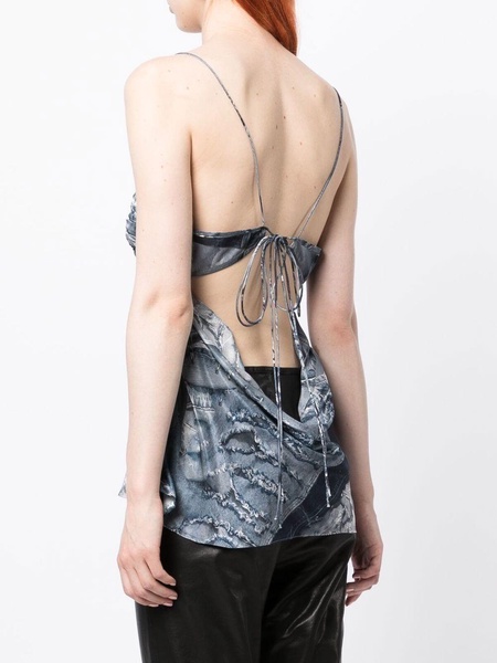 denim-print camisole