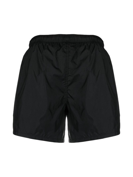 straight-leg elasticated shorts