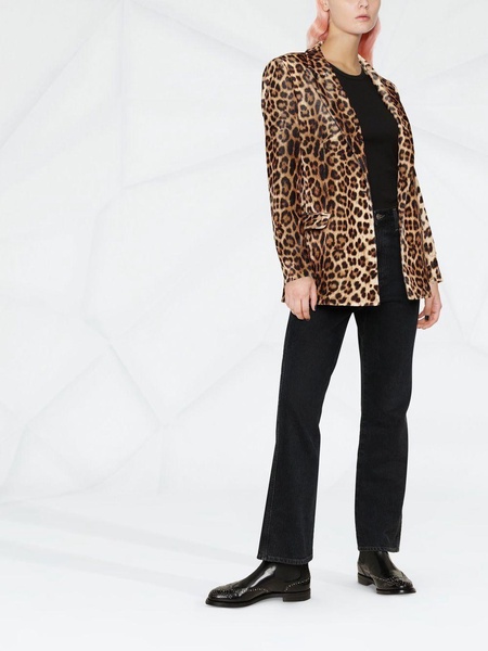 leopard-print blazer