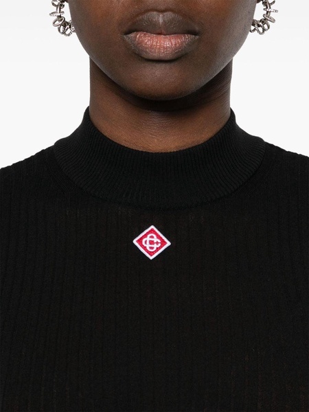 logo-patch ribbed top