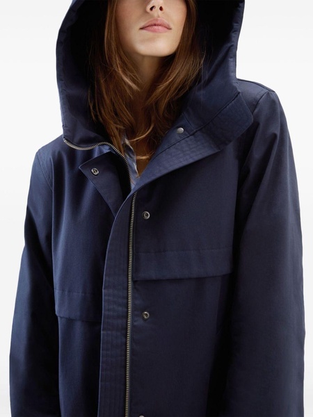 cotton hooded parka coat