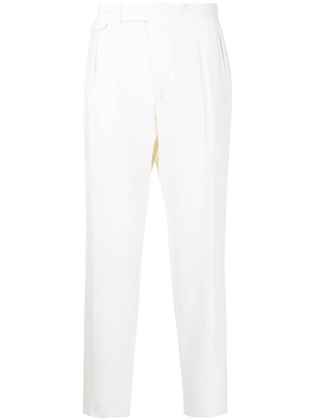 double-pleat high-waisted trousers