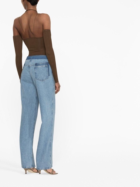 Deconstruct straight-leg jeans