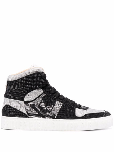 Strass hi-top sneakers