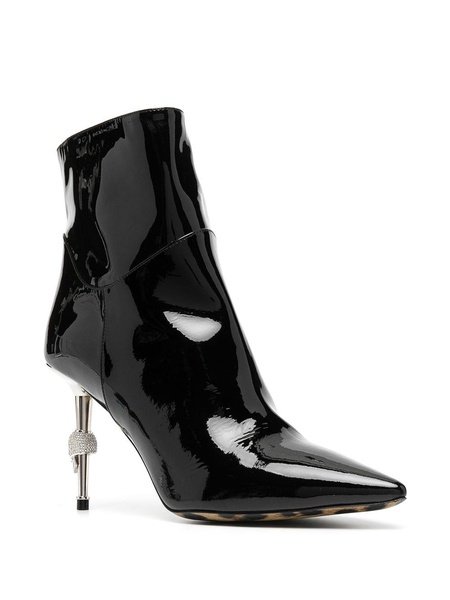 skull-heel ankle boots