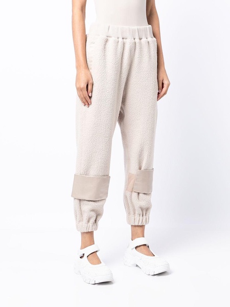 textured panel-detail track pants