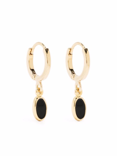 oval charm earrings