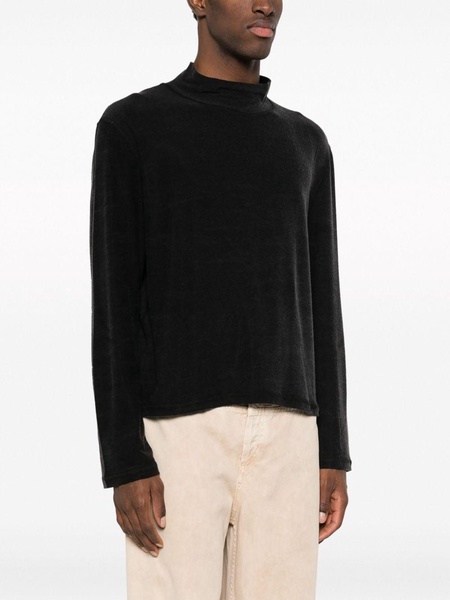 mock-neck jersey jumper