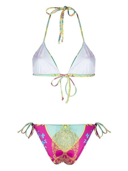 Baroque-print bikini