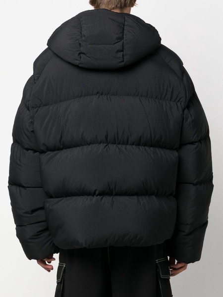 hooded puffer coat