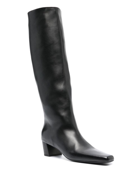 65mm heeled leather boots