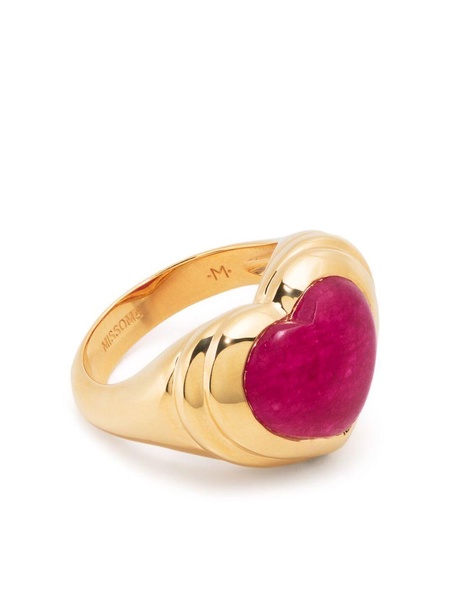 Jelly Heart gemstone ring