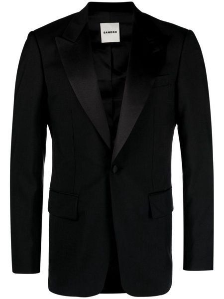 satin-trim tuxedo jacket