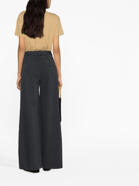 high-waist wide-leg trousers