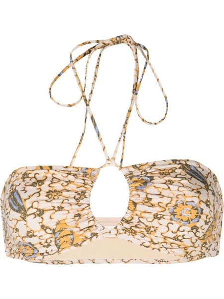 Formentara citrus-print bikini top