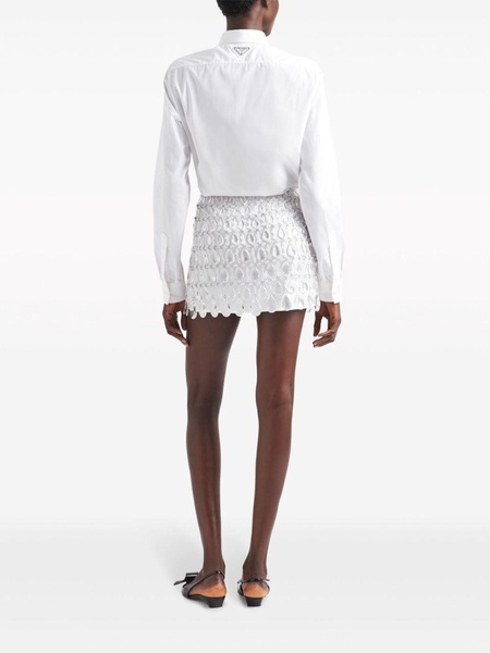 crystal-embellished fringed miniskirt