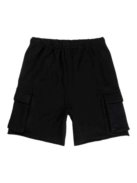 logo-print cotton cargo shorts