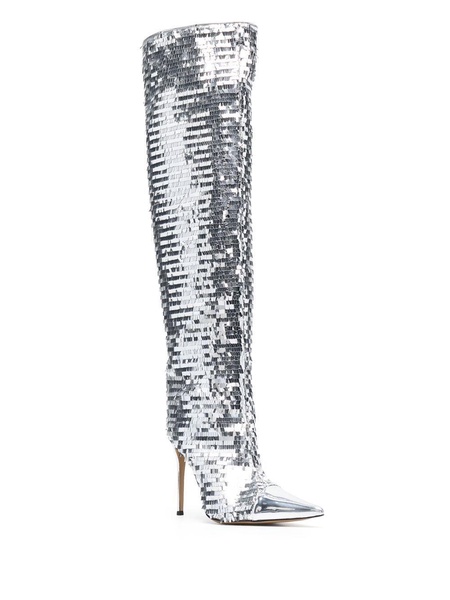 Clem sequinned knee-high boots