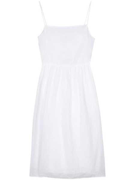 logo-embroidered midi dress