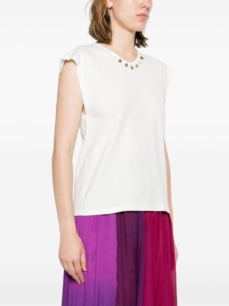 sleeveless cotton T-shirt