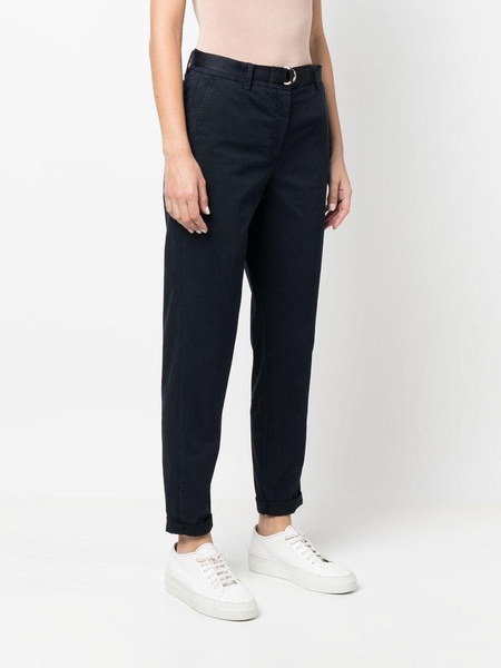 belted high-waist trousers