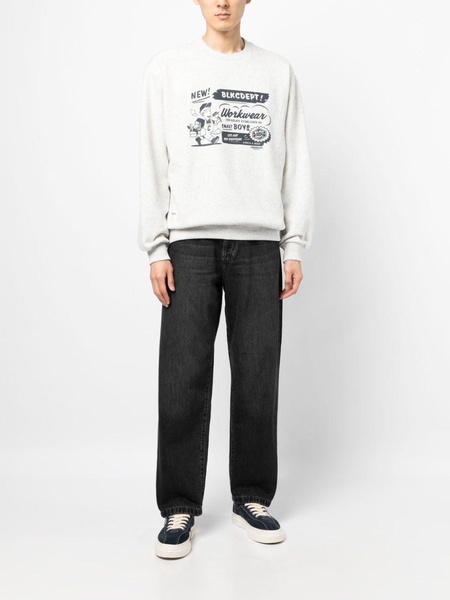 text-print crew-neck sweatshirt 