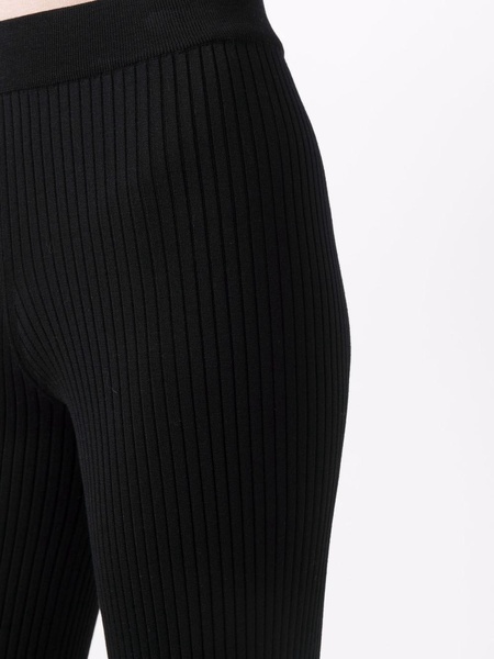 ribbed-knit trousers