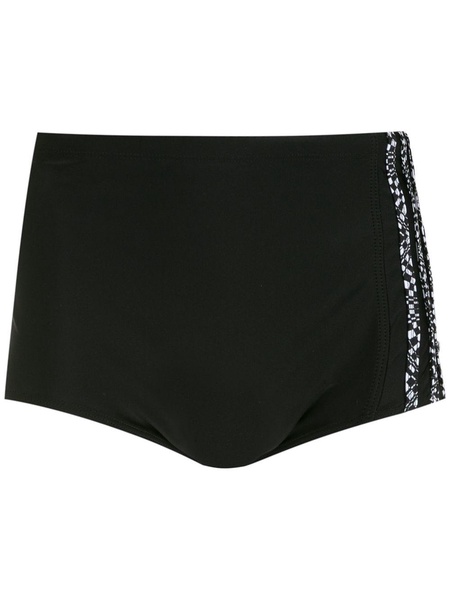 side stripe-detail swim shorts