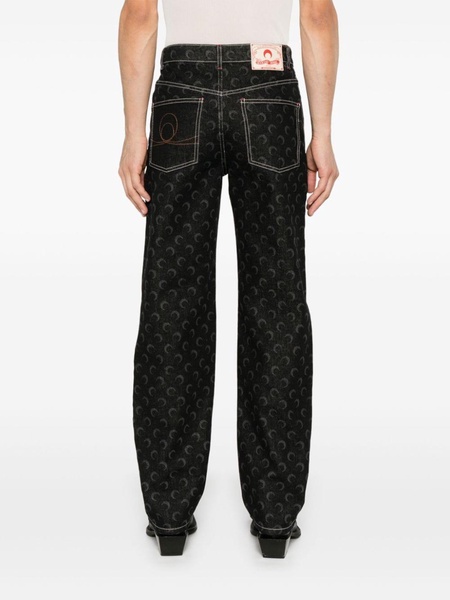 Moon-print jeans