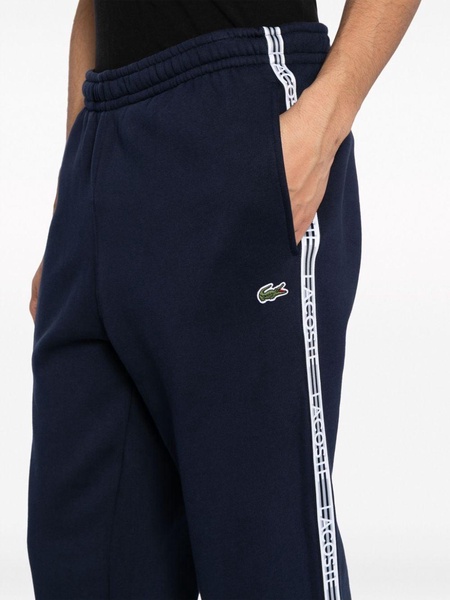 logo-stripes cotton-blend track pants