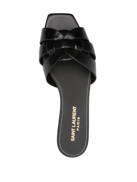 SAINT LAURENT 24SS Women's Sandals - Black Mule/Slipper Combo