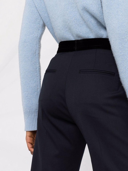 pressed-crease tailored trousers