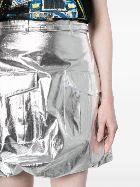 A-line metallic mini skirt