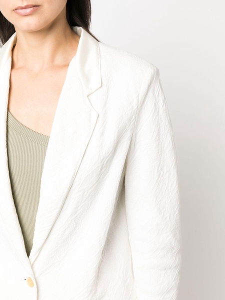 single-breasted linen blazer 