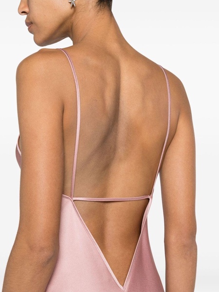 Cami open-back satin gown