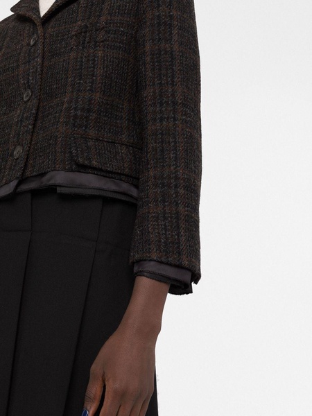 check-pattern virgin wool jacket