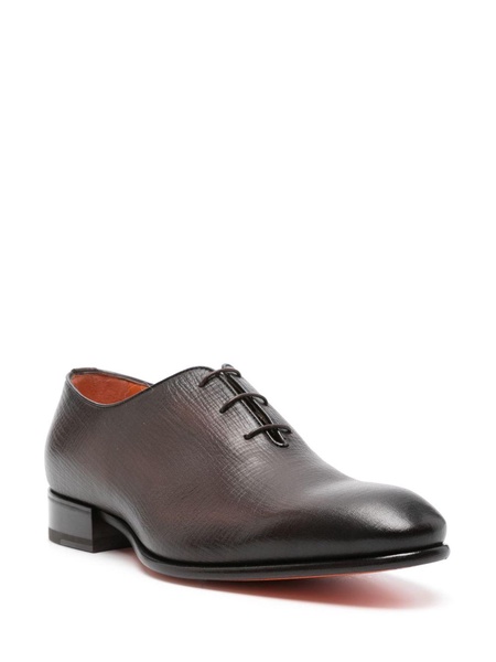 textured leather oxford shoes