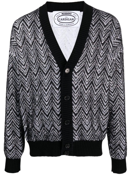 Zigzag sequin-embellished cardigan 