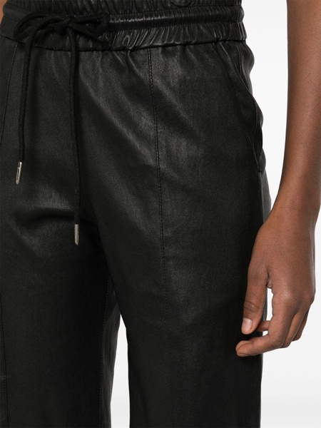 drawstring leather shorts